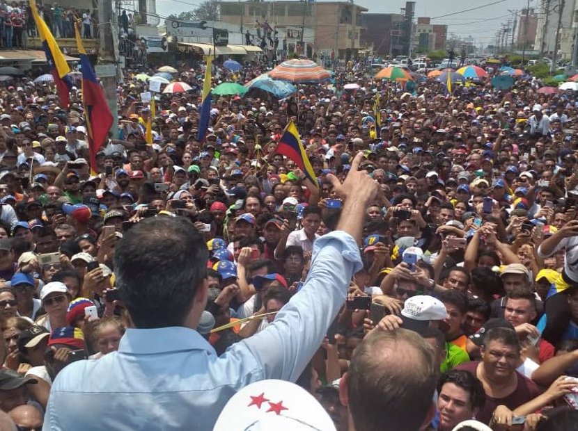 DolarToday's tweet photo. ¡TODOS A LA CALLE! Guaidó convocó a los trabajadores a protestar contra Maduro el 1-M -► https://t.co/kskE03BOHB https://t.co/NFoWynQztc
