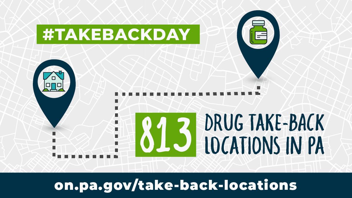 813 drug take-back locations in PA