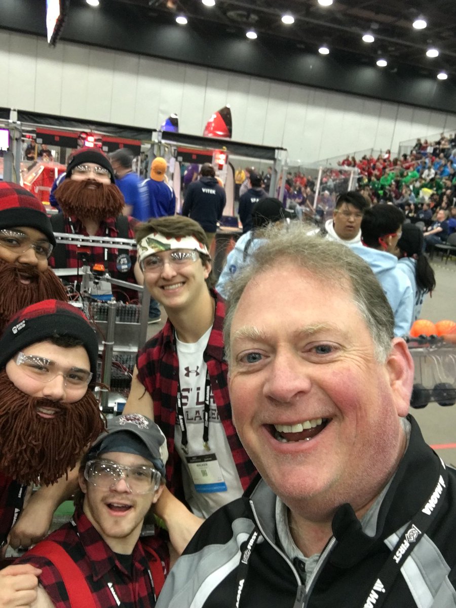 BoysLatinSchool's tweet photo. Headmaster Post is in Detroit with our Lumberjack Robotics  Team, as they take on the world! Stay tuned for exciting competition updates! #BL #BLrobotics #Team2534 #Lumberjacks #LakerNation https://t.co/dSR2bHLErh