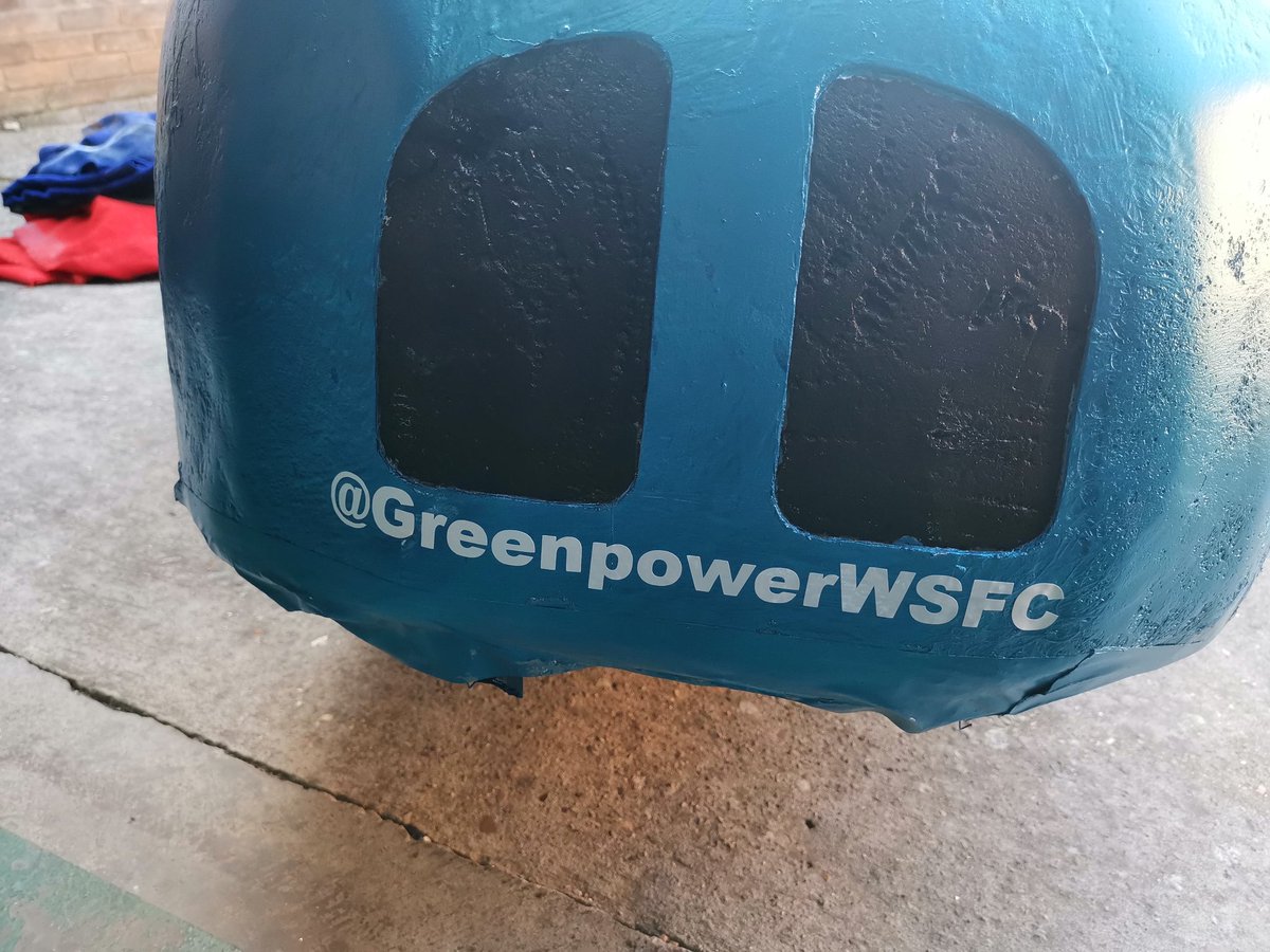 GreenpowerW's tweet photo. We also made an aluminium cover plate for the back of the car to cover the batteries. The car has been dusted down and had some more stickers applied showing our twitter name. https://t.co/VTZpuzl2hx