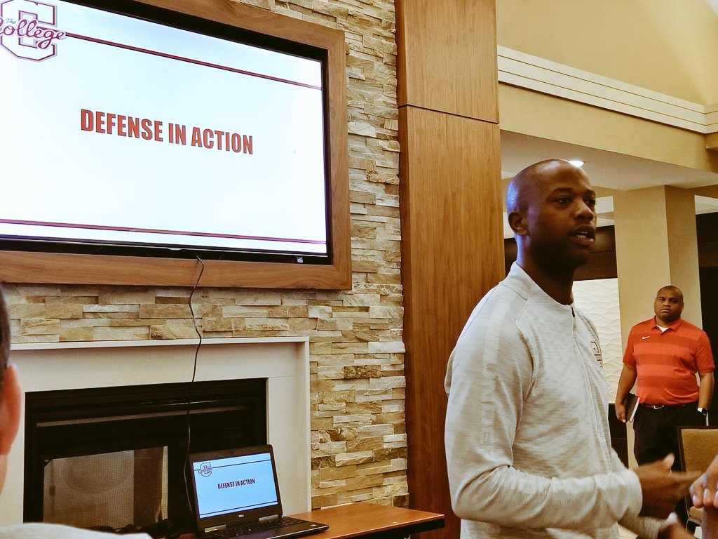 coachsorrell's tweet image. @EarlGrantCofC lit it up as a second speaker at the 2019 Spring Coaches Clinic. #DefensivePrinciples #MCAOFGABball @MCAOFGA