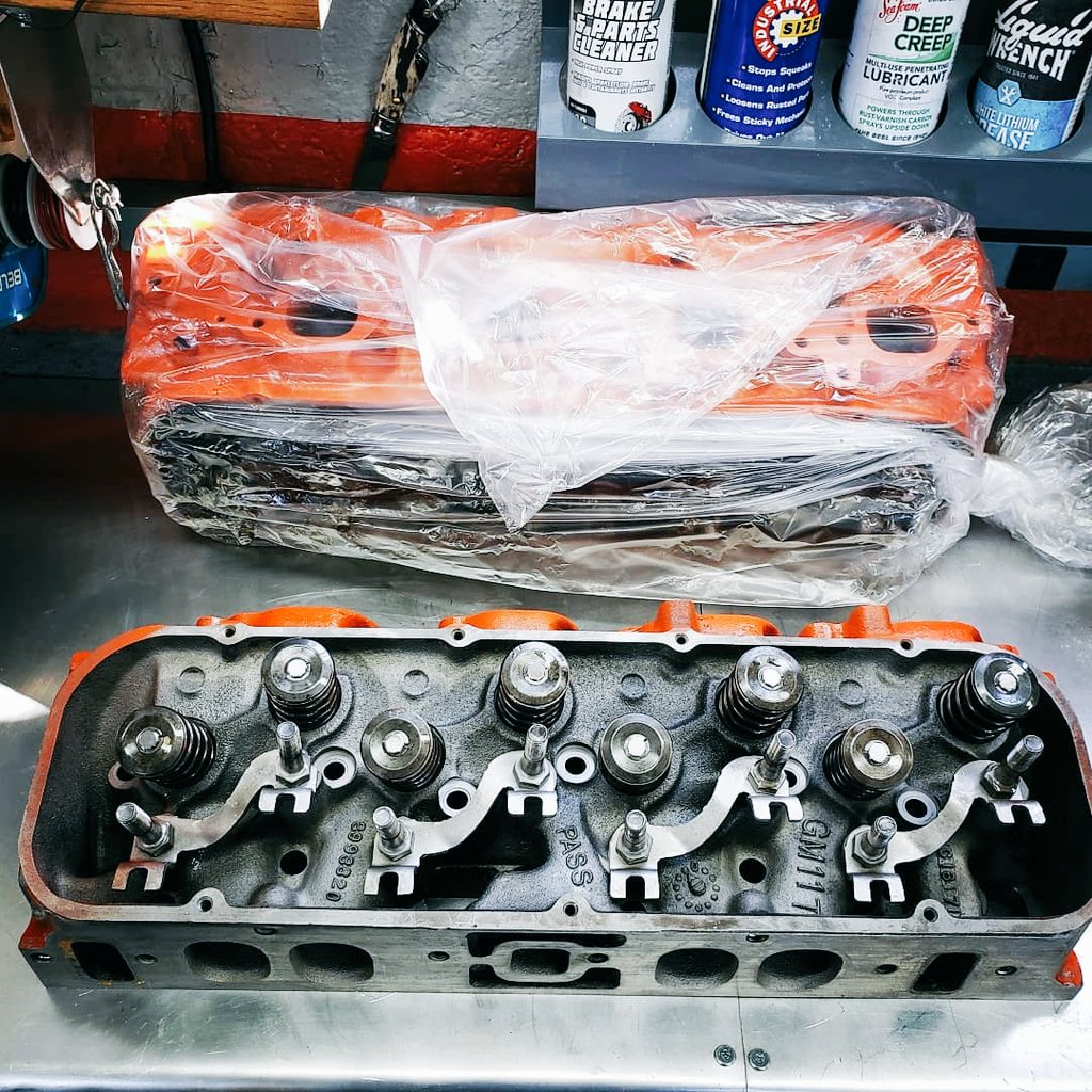 motormouthradio's tweet photo. Got the heads back for #projectchevelle from
Richie at Lab Engine Specialists and are anxious to get this beast roaring again. https://t.co/eXQyt16oKg