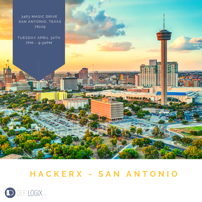 DefLogix's tweet photo. #SanAntonio #HackerX next Tuesday April 30th at our home base.
Employers, looking for talent?? Sign up: https://t.co/H4ZIFkPPLj
Employees looking for jobs: Come join us!
#sanantoniojobs #IT #cybersecurity #Tech #jobfairs #socialscenes #HackerX https://t.co/FgPxV5NNzM