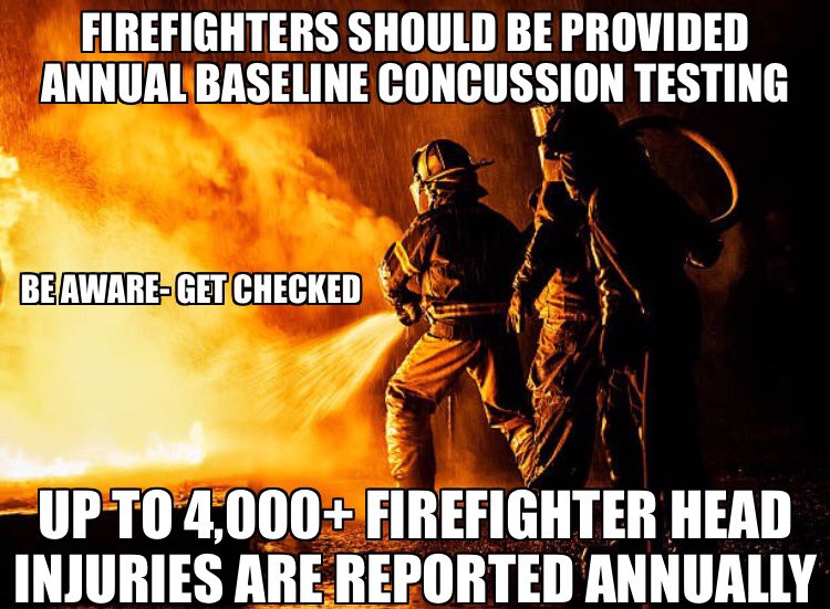 FirefighterCon1's tweet image. Any Arizona, California, or Nevada fire departments that would like to see a free demo of a brain function baseline test that can detect depression, anxiety, PTSD, and concussion...send an email to firefighterconcussion@yahoo@com
