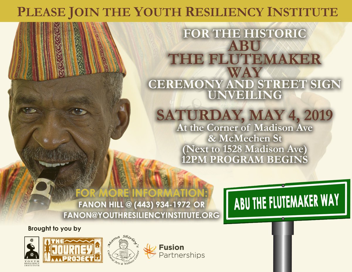 YouthResiliency's tweet photo. SEE YOU THERE!
#LivingLegend
#ArtisticExcellence
#CeremonialStreetSign
#HonoringOurOwn
#SelfDetermination
#BmoreLegend https://t.co/y2KuzavQM6