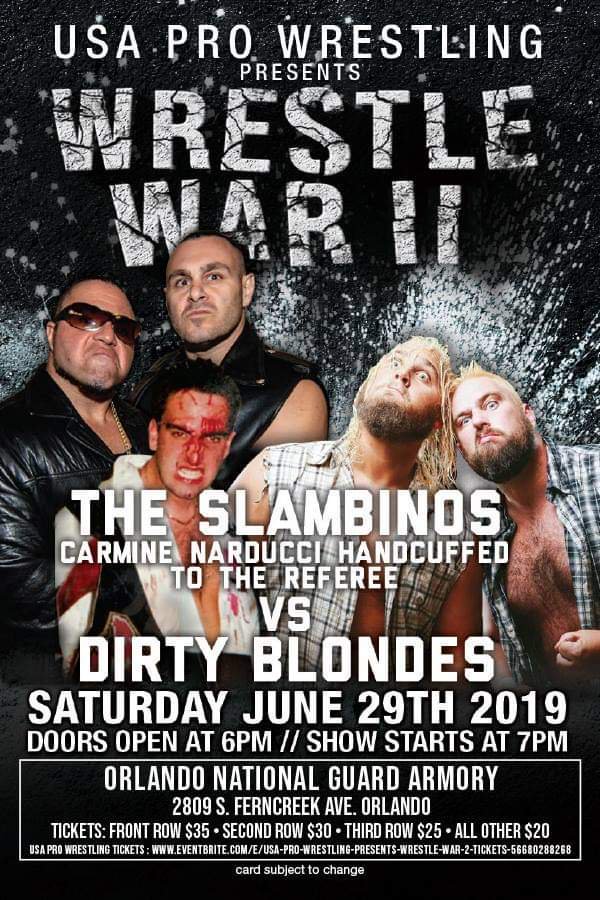 FranciscoCiatso's tweet photo. This ain't ending anytime soon. @USAPROWRESTLING @AJSlambino @slambinos @DirtyBlondesTag @MASKEDMANIACXXX https://t.co/7HnjUJRQnB