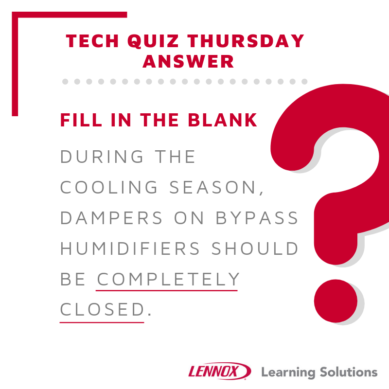 HVAClearning's tweet image. Thank you to everyone who participated in #TechQuizThursday . If you chose the answer, &quot;A) Completely Closed,&quot; you were correct.