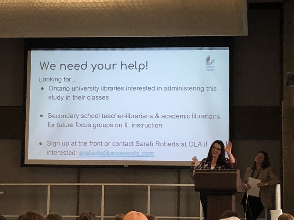 ChrisLikesEd's tweet image. Want to participate in the Ontario School Library Impact Study? #OSLIP Get in touch with @ONLibraryAssoc’s Sarah Roberts #OCULA2019 @OCULA_OLA @oslacouncil 💻📚 #OntEd