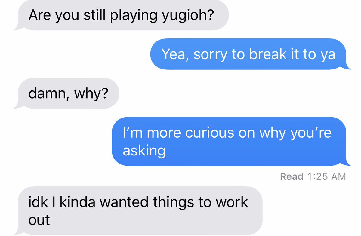 JoshStys's tweet photo. This was an actual conversation I had last night and it’s the funniest thing anyone has ever said to me https://t.co/c72PMqRlo4