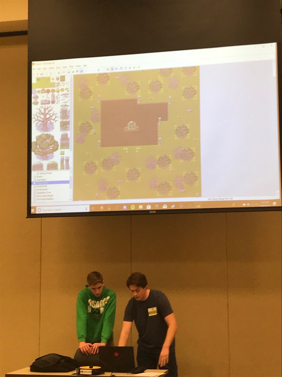 chris_kyhl's tweet photo. super proud of our students that are presenting today at the CRAEA Student Tech Conference. Thanks to Mrs. Molitor for the pictures! #craeastutech #gamedesign #stuchoice https://t.co/d0T1PbhVxG