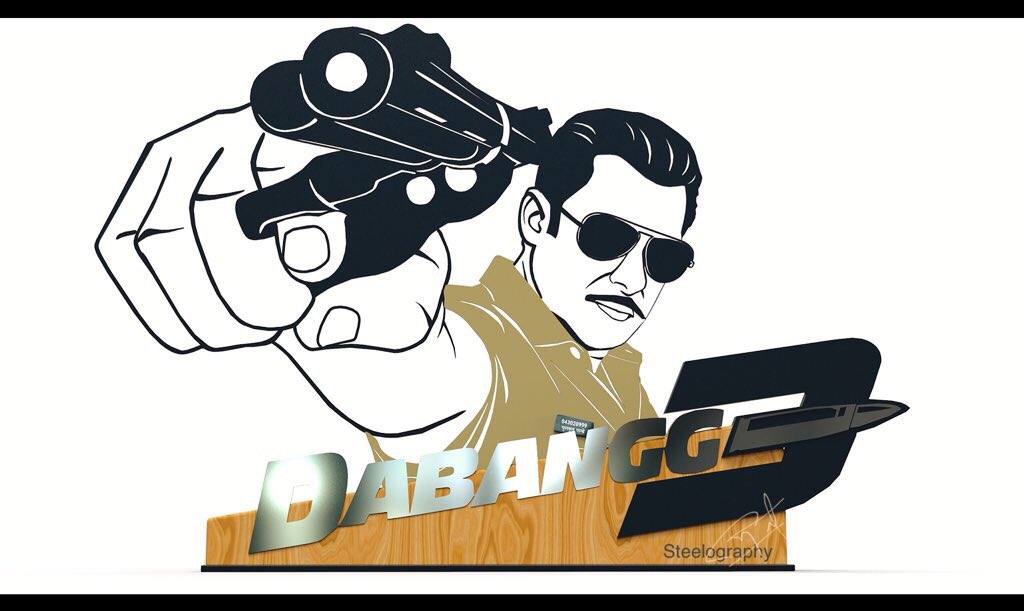 iarukumar's tweet photo. @BeingSalmanKhan @sonakshisinha @arbaazSkhan @Nikhil_Dwivedi @PDdancing @SKFilmsOfficial #Chulbul_is_Back @BeingSalmanKhan #क्यों_स्वागत_नहीं_करोगे_दोबारा #Dabangg3 Art by - #Steelography https://t.co/8NjV4mhCTg