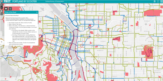 A scooter map of the city to educate riders on the safest streets to ride on and indicate where scooter riding is prohibited. Check it out at map.escooterpdx.com.

#scootpdx #pdx #pdxtraffic