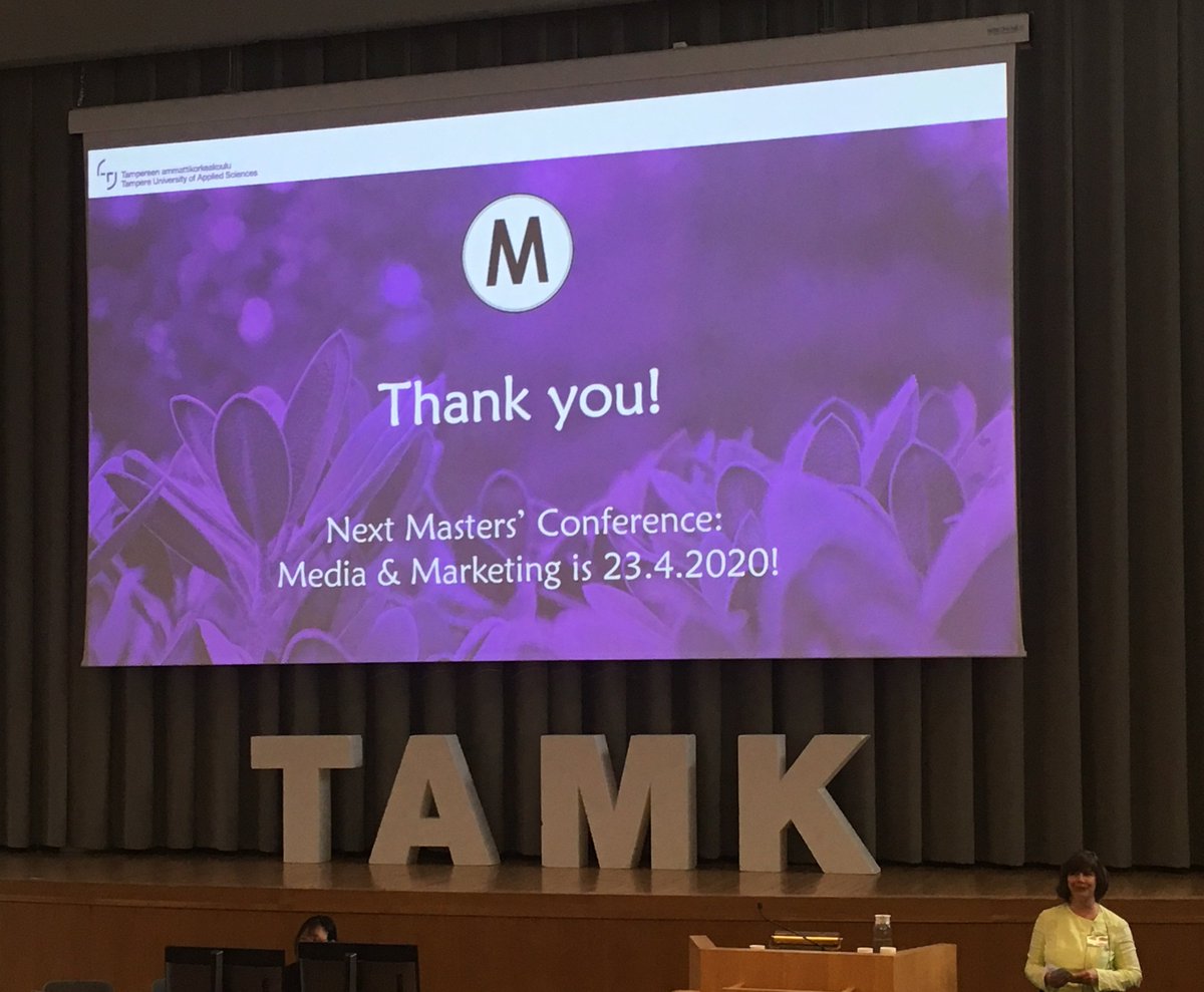 TAMK_MC's tweet photo. Yesterday was great! Thank you to everyone who came to our event.
Next Masters’ Conference: Media &amp; Marketing is 23.4.2020! #tamk #mastersconference #alumnievent @TAMK_UAS https://t.co/vOQ9TjuG05