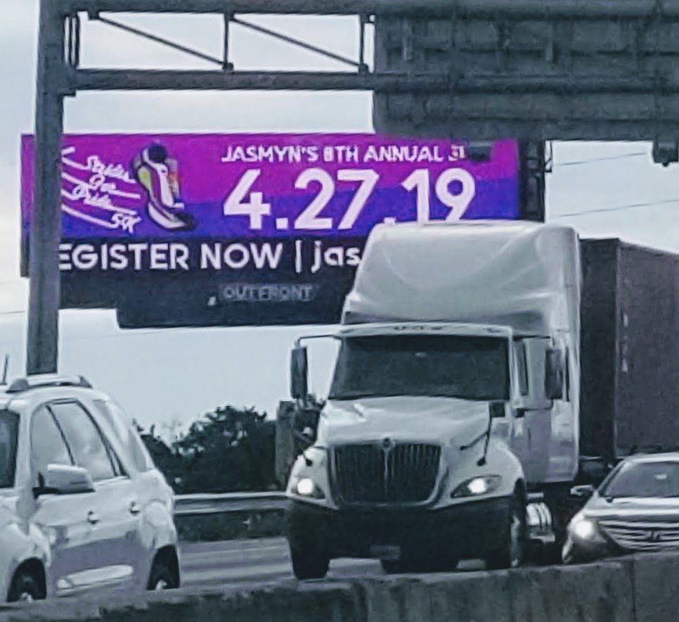 JASMYNJAX's tweet photo. Big ups to @OUTFRONTMEDIAUS for the promotional support of #Strides19! We look good up there!
If you want to run, be at Riverside Park at 7 am tomorrow to register.
#Gay5K #Jaxruns #JASMYN25 https://t.co/f7Cglk9nhD