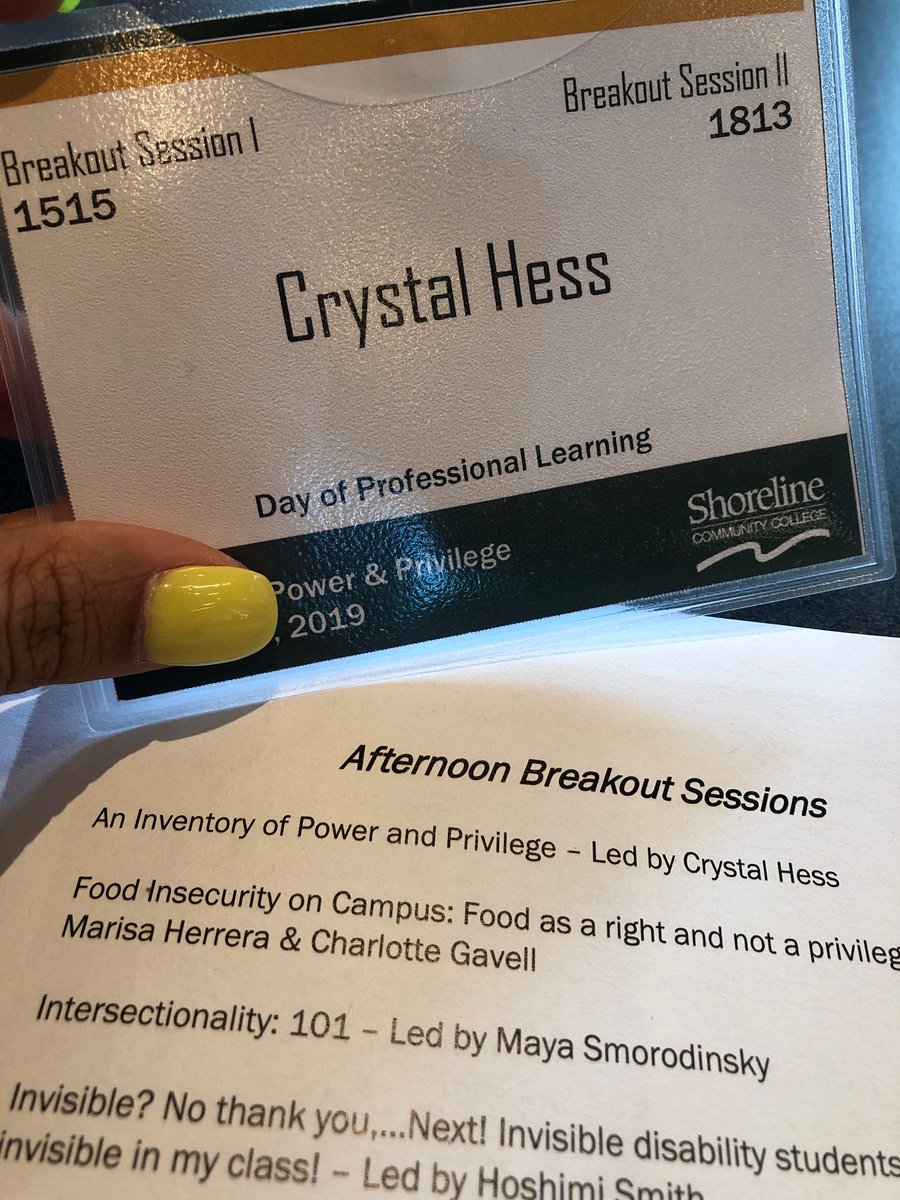 Crystal (she/Dr) (@sudocrystal) on Twitter photo Today is the annual Day of Learning <a href="/shorelinecc/">Shoreline CC</a> I’m facilitating a session 😬 Wish me luck :-) it can be nerve racking to lead a group of educators. Today is the annual Day of Learning <a href="/shorelinecc/">Shoreline CC</a> I’m facilitating a session 😬 Wish me luck :-) it can be nerve racking to lead a group of educators.