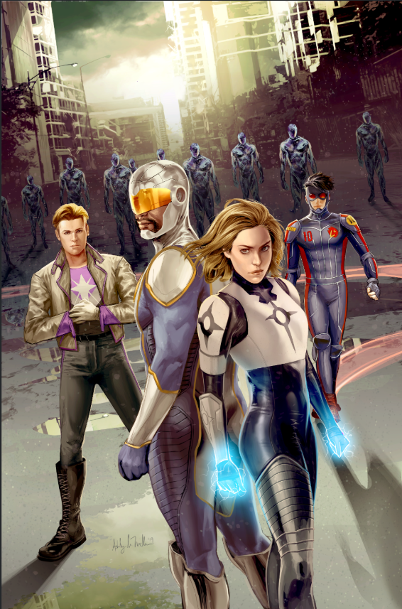 CatalystPrime's tweet photo. #CPU7Days is Written by @GailSimone, w/ art by Jose Luis (pencils), Jonas Trindade (inks), Michelle Madsen (colors), Saida Temfronte (letters), main covers by @stjepansejic & variant covers by @AshleyMWitter w/ editors @BoricuaDesiree & @ShawnaGore https://t.co/BmnYqlSPMz