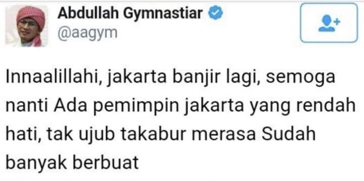danrem's tweet photo. Gpp yamg penting seiman https://t.co/efpZTrvupQ dan didukung @aagym karena santun dan halal serta warga #Jkt58 tetap bahagia https://t.co/tI2kx2oB5V