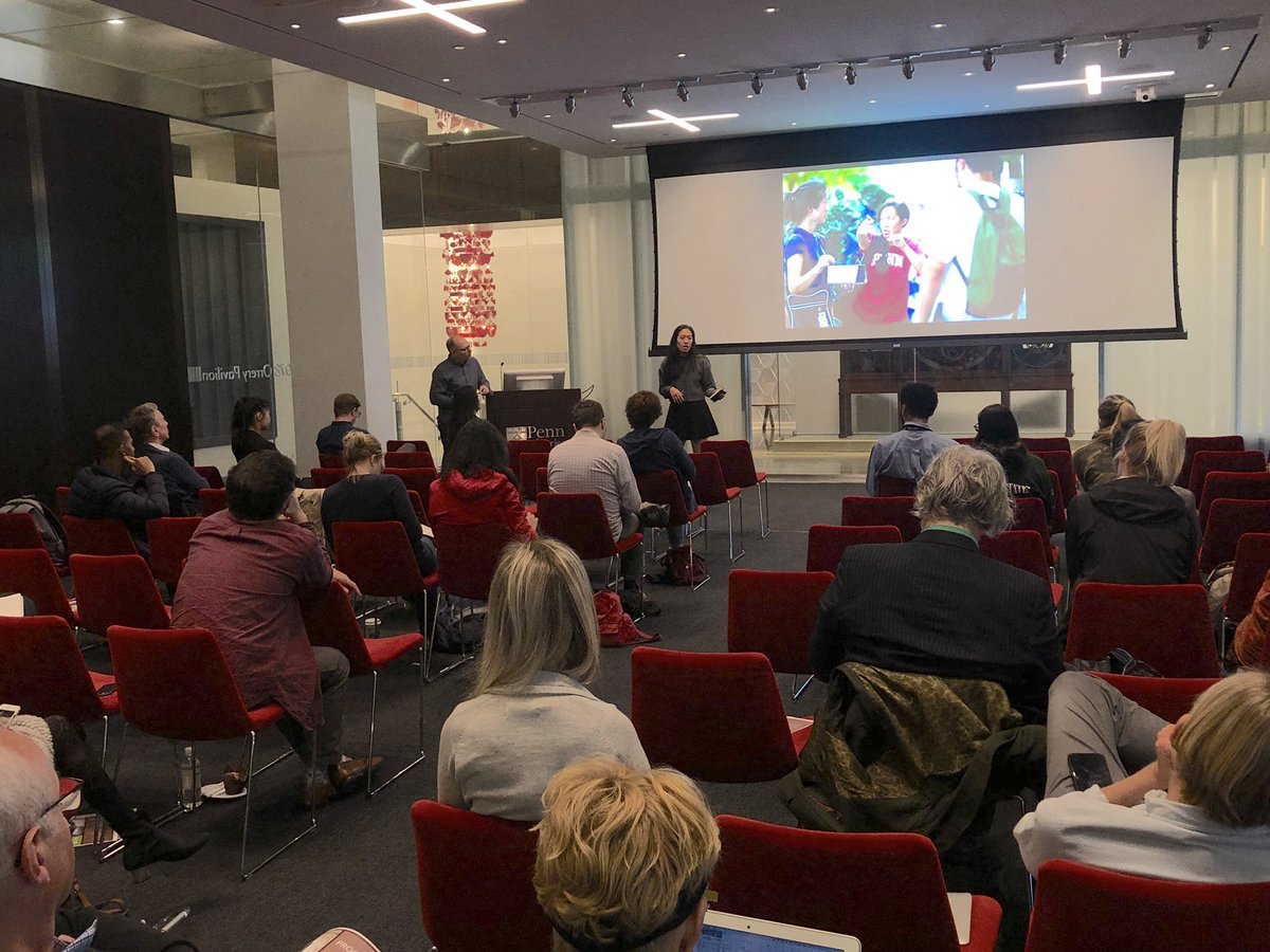 davidtoc's tweet photo. Filmmaker and Penn alum Jean Lee and Prof. Peter Decherney talk about the process of creating their VR films at the VR/AR Storytelling Conference https://t.co/oiRPqMUC4i @upennlib #vr #wolfvr #upenn https://t.co/cg2eGQLiT3