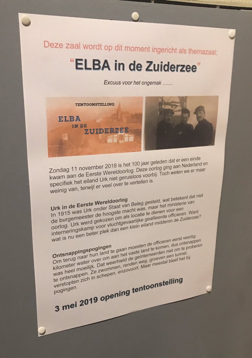 Veel belangstelling voor preview tentoonstelling “Elba van de Zuiderzee” van @MandyJvanDijk en <a href="/UrkinWO2/">UrkinWO2</a>.

Met oa originele dagboekjes, foto- en filmmateriaal wordt het verhaal verteld over het interneringskamp op Urk in WOI.

Vr 3 mei formele opening om 17 uur <a href="/Museumopurk/">museumurk</a>.