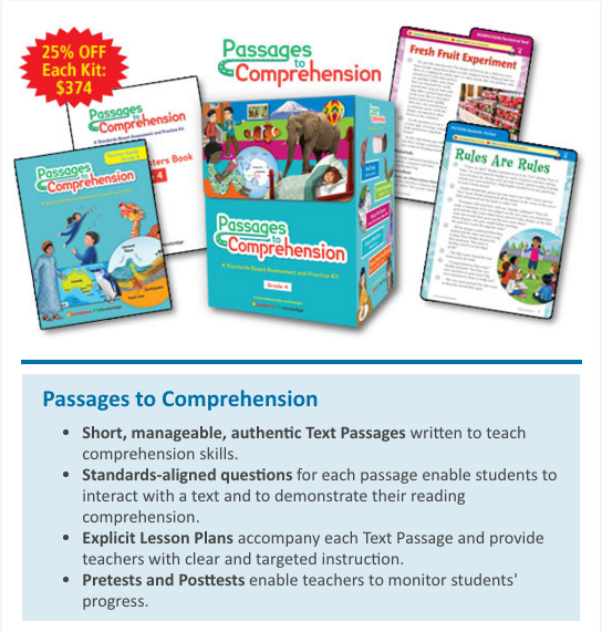 #PassagesToComprehension from#SundanceNewbridge is a flexible #literacyresource perfect for your fast-paced Summer School curriculum! Take 25% Off each kit when you use promo code SMSPR2019 at checkout. #EngageStudents