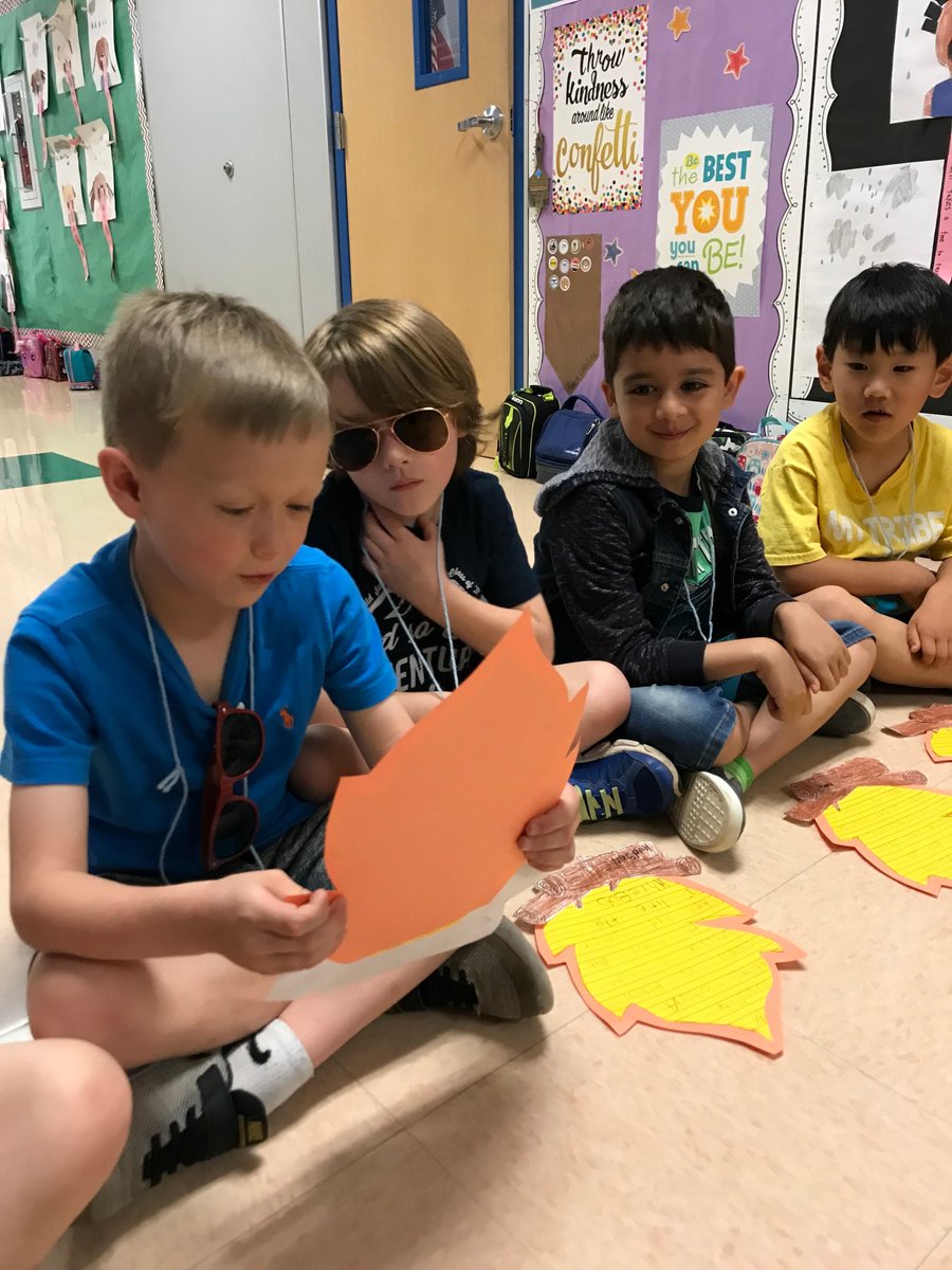 MsFaulkner_K's tweet photo. Day 4, our final day of our OSE Happy Campers, Happy Writer's Bootcamp was a succes!! Students sharing was the highlight of the week! #osestars #lisdthrive #kindergarten #writing https://t.co/9N267id9Rg
