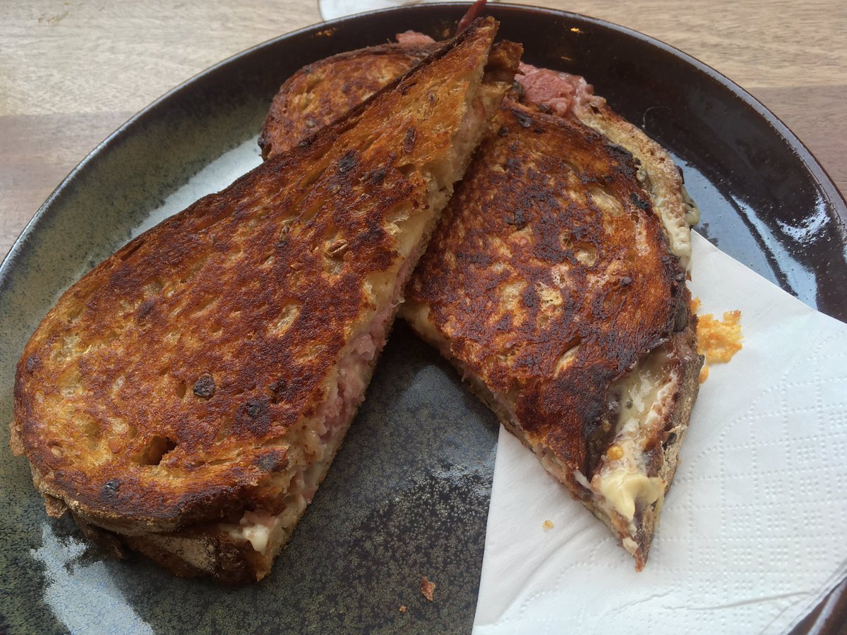 This is the toasted sandwich I had at Loose Canon, Drury st. €20.50 with one glass of wine. I chose a basic, house wine. Service was not good either.