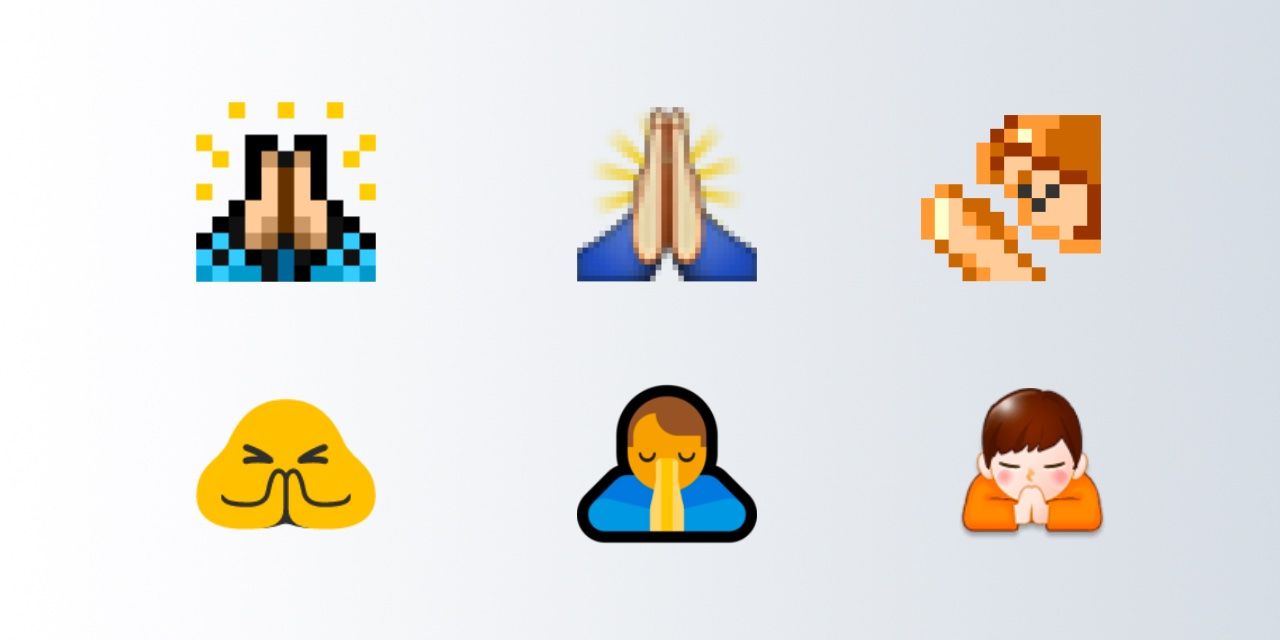 🙏 Folded pray hands emojis 🙏🏻🙏🏼🙏🏽🙏🏾🙏🏿