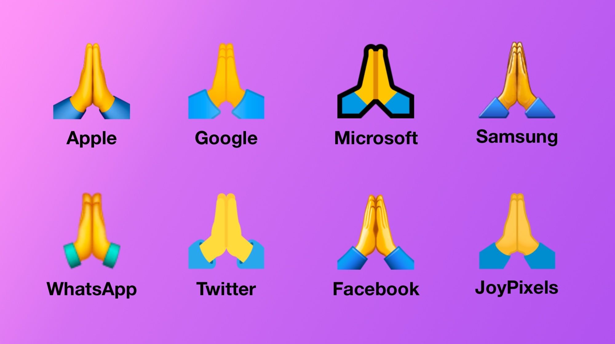 🙏 Folded pray hands emojis 🙏🏻🙏🏼🙏🏽🙏🏾🙏🏿