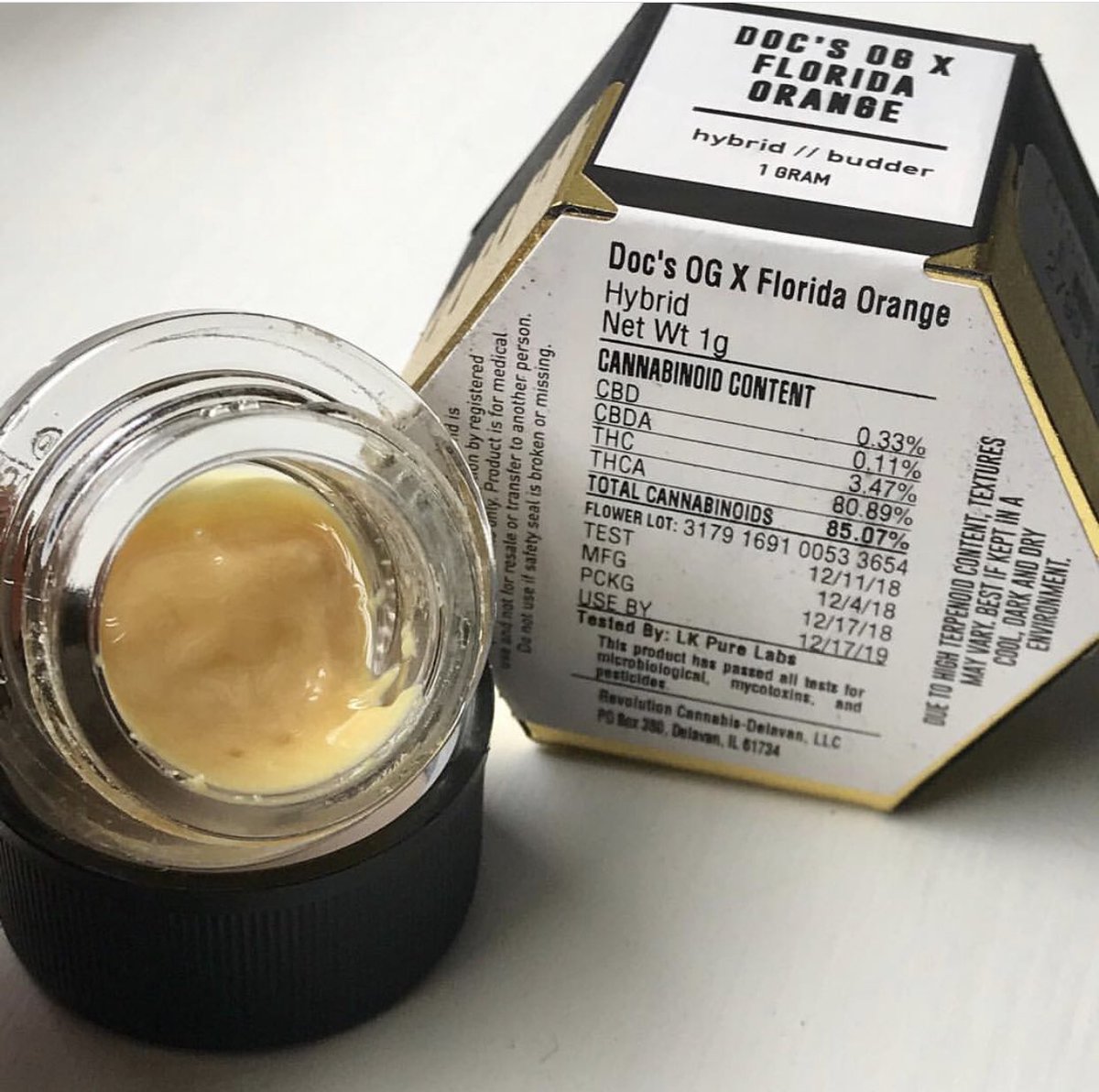 GreenGateChi's tweet photo. #DocsOG X #FloridaOrange budder from @RevolutionCanna https://t.co/fU3ehBdDuH