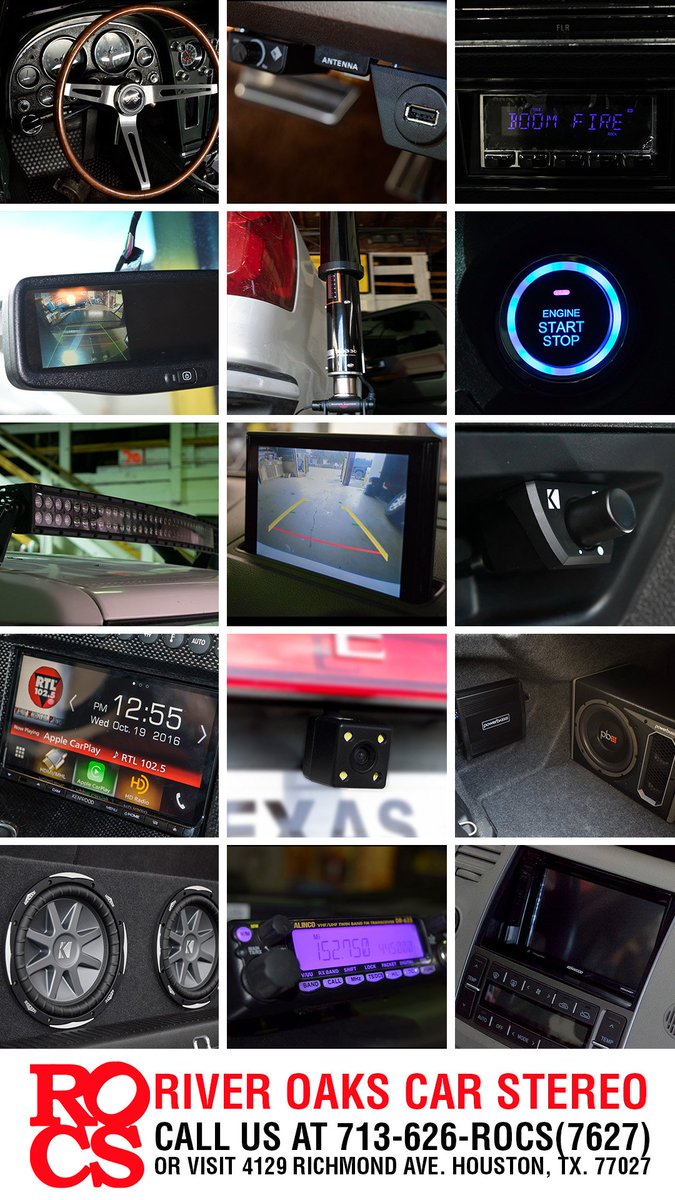 rocscarstereo's tweet photo. Happy Friday! ☀

Stereos, Speakers, Alarms, Radar detectors, Dash/Rear cams, Subwoofers and more. Come see us today to upgrade your ride!

#Houston #Friday #Caraudio #Carstereo #RiverOaks #Financing #Speakers #MoreBass #CollisionAvoidance #Dashcam #Alpine #Kenwood #Kickeraudio https://t.co/2fUeVSpwsO