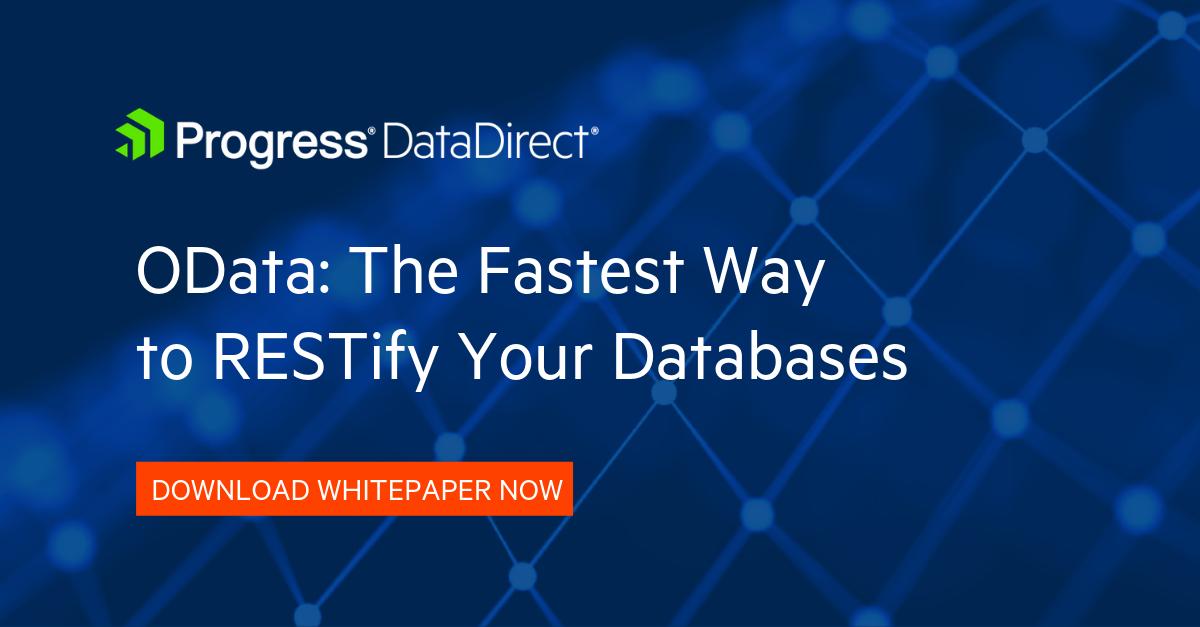 _DataDirect's tweet photo. For every #REST #API in use, organizations still require a different client codebase - quite a technical burden. This whitepaper breaks down the API landscape and explains why companies are using #OData: https://t.co/ubbKTOCRVw #DataDirect https://t.co/uI4iH8di2U