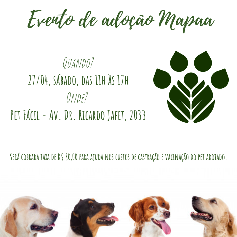 instituto_mapaa's tweet photo. 🎉🐾 Amanhã é dia de evento de adoção!! 🎉🐾
Não fique de fora, vá conhecer o seu novo amor de 4 patas! 🐾#Mapaa #ONG #ProtreçãoAnimal #Adote #Adoção #NãoCompreAdote #AdotaréMais https://t.co/87OXR38rqD