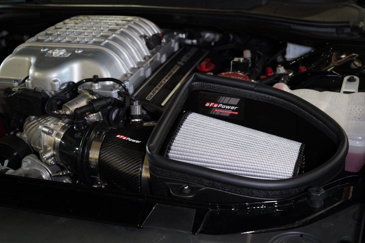 aFePOWER's tweet image. Introducing our new Magnum FORCE Stage-2 Track Series carbon fiber intake for the Dodge Demon. Offering a 30% flow increase over stock and beautiful twill weave carbon fiber tube. Visit aFepower.com to learn more
.
.
#afepower #afeintake #carbonfiber #dodgedemon