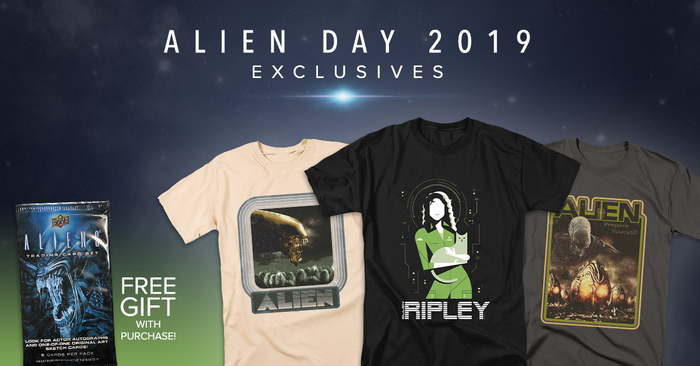 swagbyfox's tweet photo. Get all your #AlienDay gear AND a gift with purchase from @UpperDeckSports ! Shop here: https://t.co/hZnU1iAiYt #Alien40th https://t.co/5fzQKigG3F