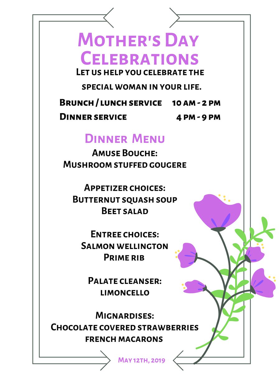 Madison's will be taking reservations for Mother's Day! Book your table now before we fill up!