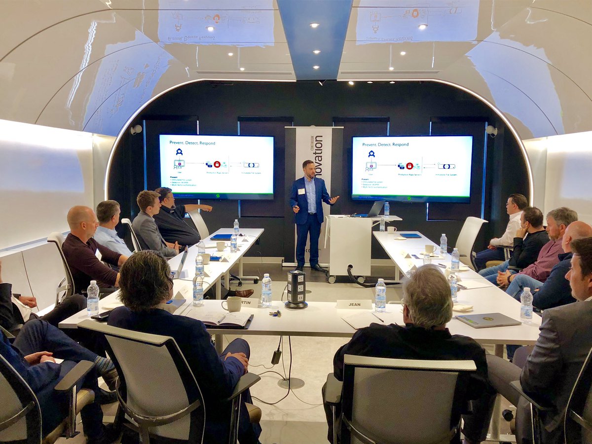 AChow11's tweet photo. Great event with #PCDSolutions at their TechnoLab in QC. Thank you for partnering with @Cohesity and we look forward to hosting another session soon! #Cohesityevents https://t.co/j2lITvY4Ev