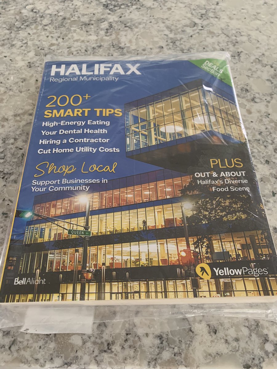 robynleerickson's tweet photo. Thank God the #Halifax phone book came in the mail today. I was getting tired of calling the operator! 🤦🏼‍♀️ Do we seriously still need these colossal wastes of paper?? https://t.co/TX5qz8vHOk