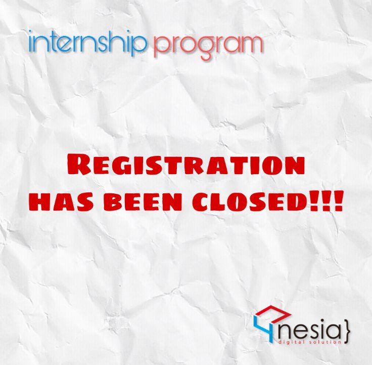 4nesia's tweet image. Tahap registrasi resmi ditutup