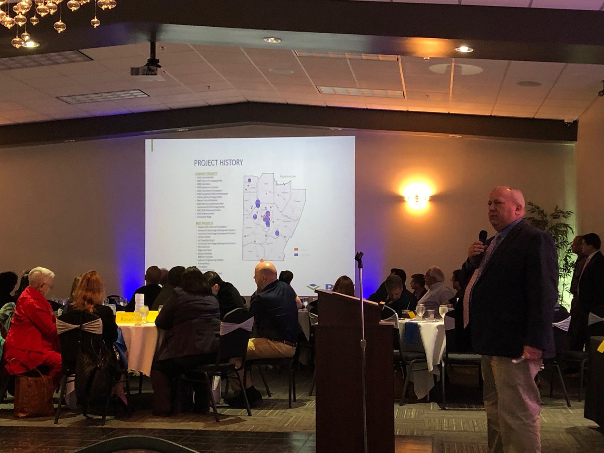 RIDC_SWPA's tweet image. #RIDC President Donald Smith with @MYAChamber giving updates on the Mon Valley project.  #MYACnetwork
