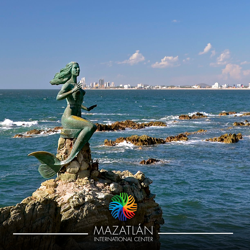 MICMazatlan's tweet photo. La Reina de los Mares es un monumento característico del malecón de #Mazatlán. Le da la bienvenida a todos los viajeros y pescadores a las playas de la ciudad. https://t.co/XKhMcPafUq