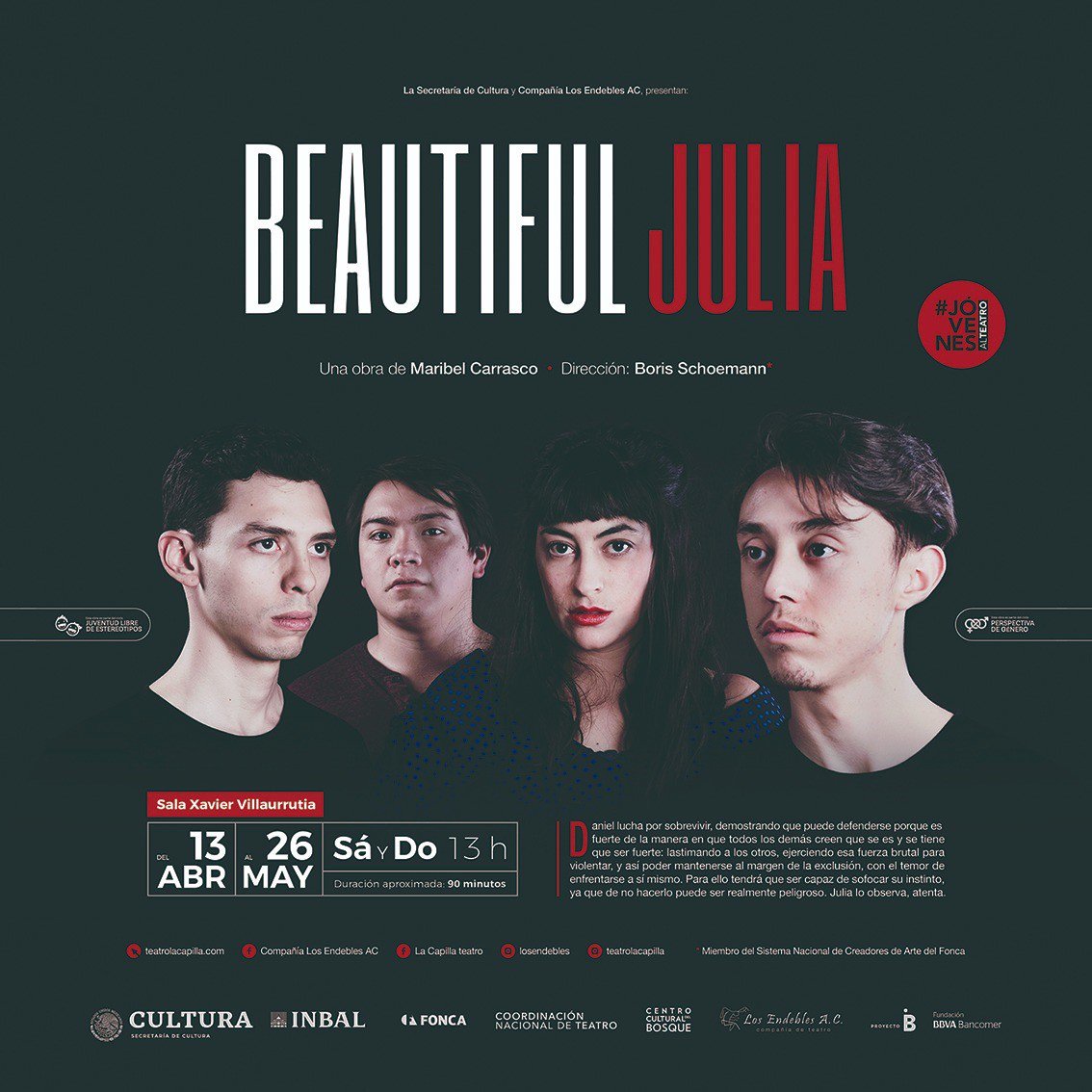 Hay nuevas propuestas en el <a href="/CCB_INBAL/">CCB</a> y #BeatrifulJulia, es sin duda nuestra recomendación para este fin de semana. Te dejamos la reseña y nuestras impresiones... sábados y domingos a las 13:00hrs. 
subalehaylugares.wixsite.com/subalealteatro…