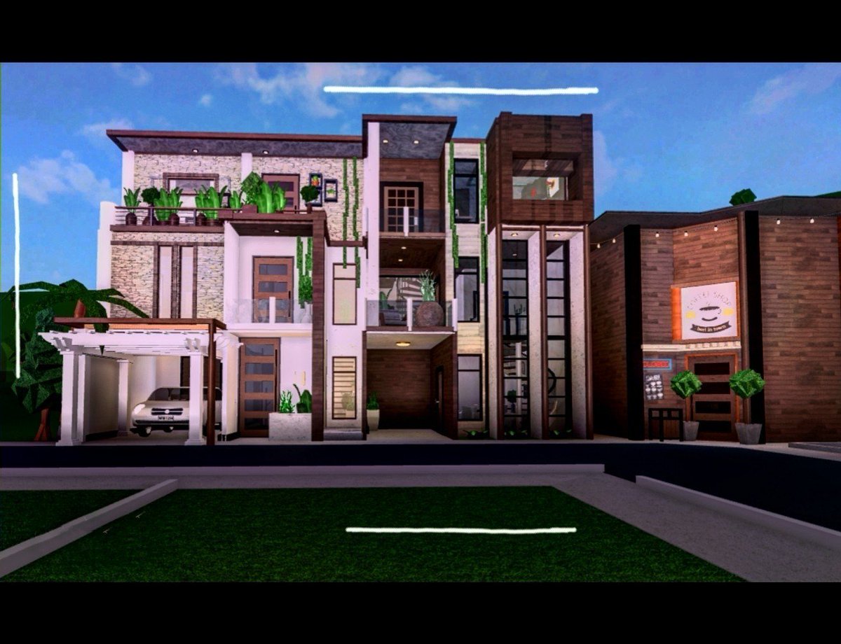 Lolmath18840 On Twitter Ello Guys I Made 2 Town House Modern - roblox bloxburg apartment easy modern bloxburg city