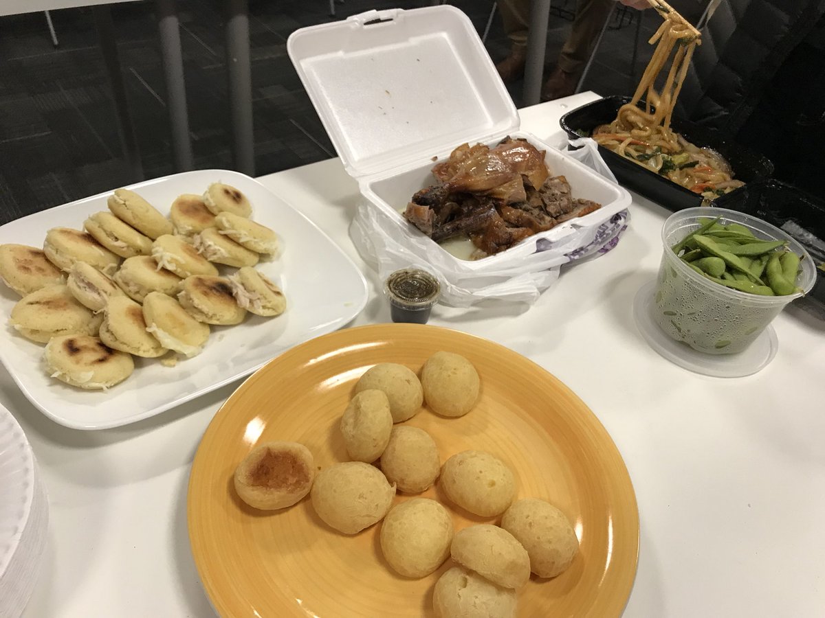 ELC_BOSTON's tweet photo. Another delicious potluck! Thanks to everyone who brought something in to share! 😋🍫🍜🥟🦆 https://t.co/FxHUjGwBBR