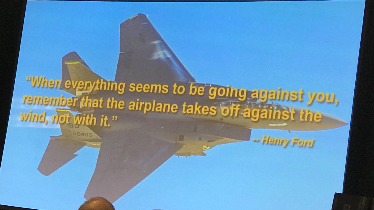 This slide was BEFORE Col. Nichole Malachowski (USAF, Ret.) showed us the terrifying video from the thunderbirds when she was right wing. #aafpaclf #AAFPLead