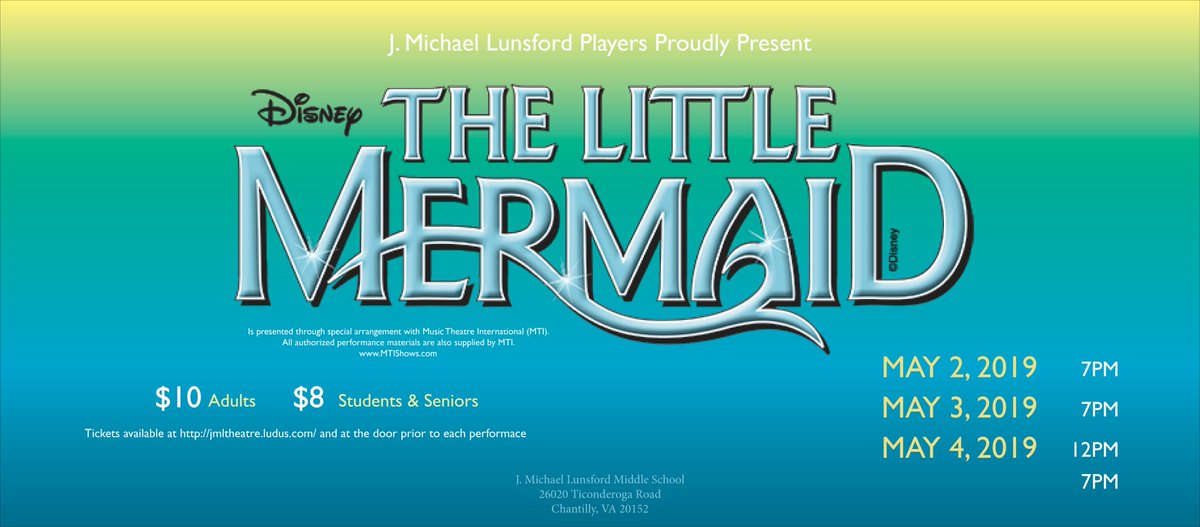 LCPSOfficial's tweet photo. . @JML_MS_Official to Present ‘The Little Mermaid’, https://t.co/B76mPQSyTs #LCPS #Loudoun https://t.co/tLMY9p6LBJ