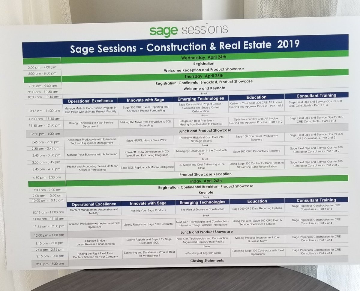 Great day planned at #SageSessionsCRE