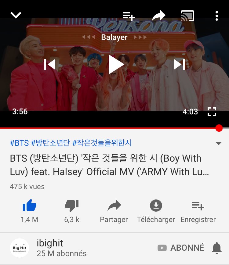 bitchmaillemoni's tweet photo. Le nombre de vues et le nombre de like un peu incohérent 😅 @YouTube  une explication ? ~🌊
Sinon vidéo géniale ❤️ #BTS #Armywithluv #BOYWITHLUV https://t.co/22j8r671CT
