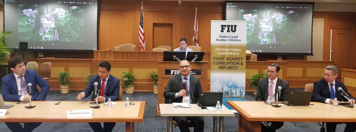 Sequor Law partner Arnoldo Lacayo leads the discussion in today’s closing panel at the FIU Conference on the Fight Against Corruption and Impunity, in which distinguished panelists shared updates on the fight against corruption in El Salvador, Peru, Brazil and Venezuela.