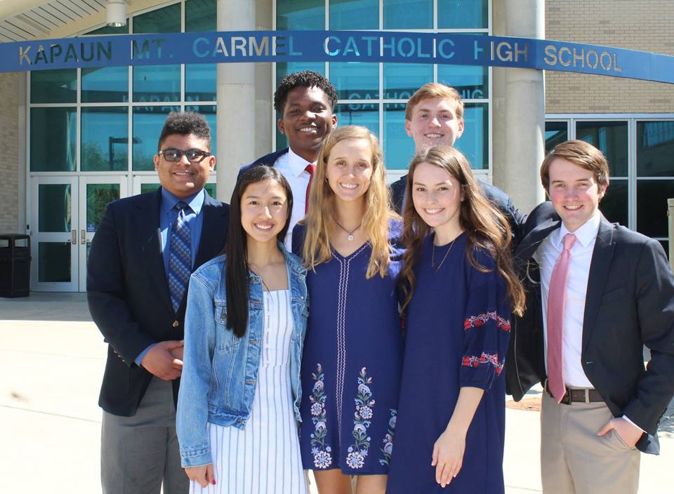 kapauncrusaders's tweet photo. Congrats to the 2019 KMC Prom Court! Prom queen candidates are Katie Chisolm, Stacey Le, Isabel Ultzsch and Maggie Koster (not pictured). Prom king candidates are Ben Hane, Ebuka Momah, John Biehler and Martin Dwyer. #gocrusaders #kapaunmtcarmel https://t.co/fLJSneOSn8
