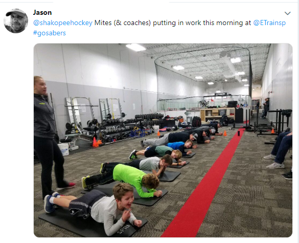 ETrainsp's tweet photo. Thanks for the shout-out @jpeace72 
A team that trains together, wins together!
Up your teams pefromance w/E>Train

@ETrainsp 
https://t.co/PgBedGXa1C

#Hockey #lacrosse #FigureSkating #Football #Basketball #HockeyCamps #HockeyClinics  #ShakopeeHockey #HockeyMN #TeamTraining https://t.co/avZED9sggL